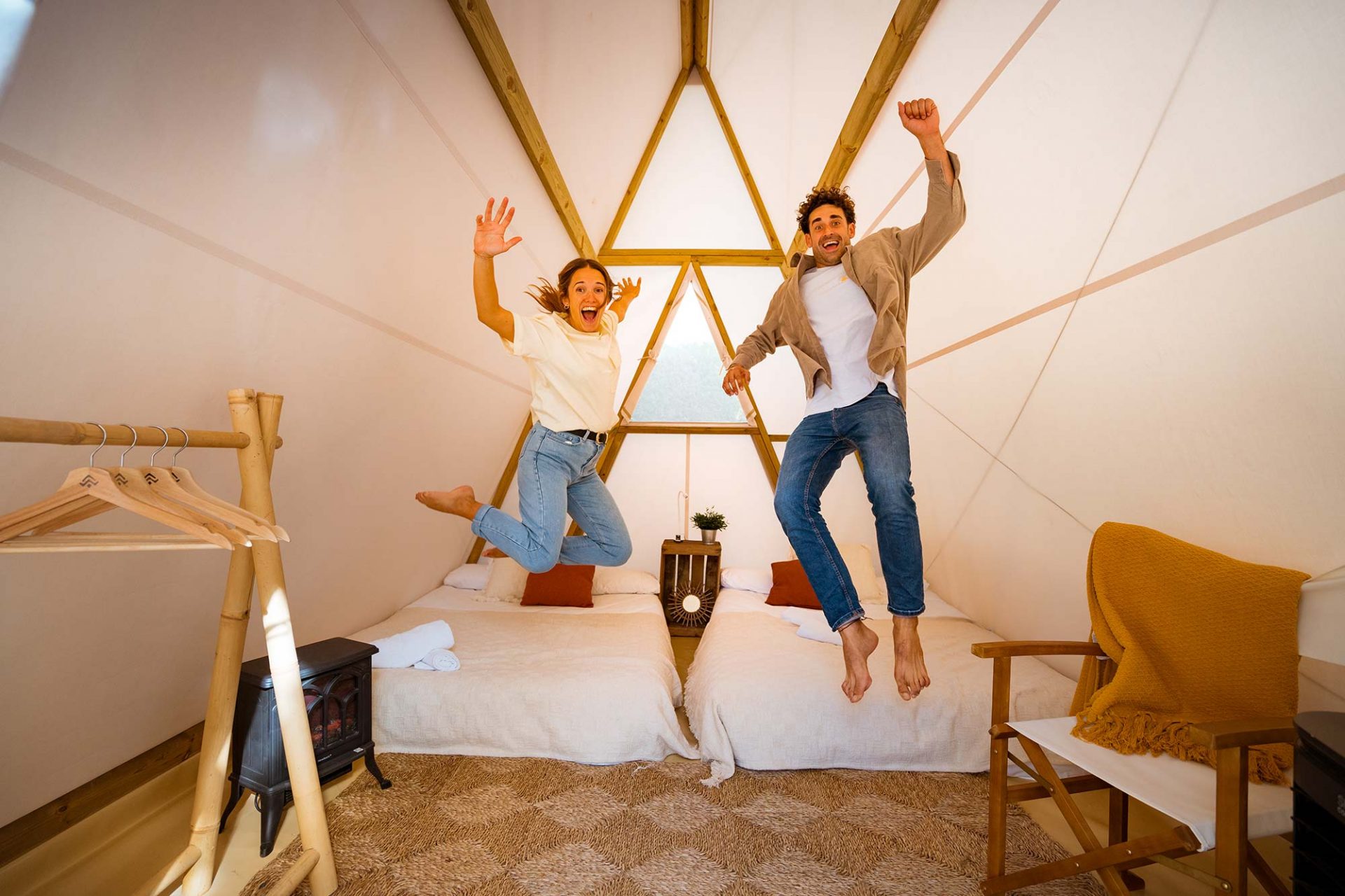 Escapadas románticas de glamping en pareja